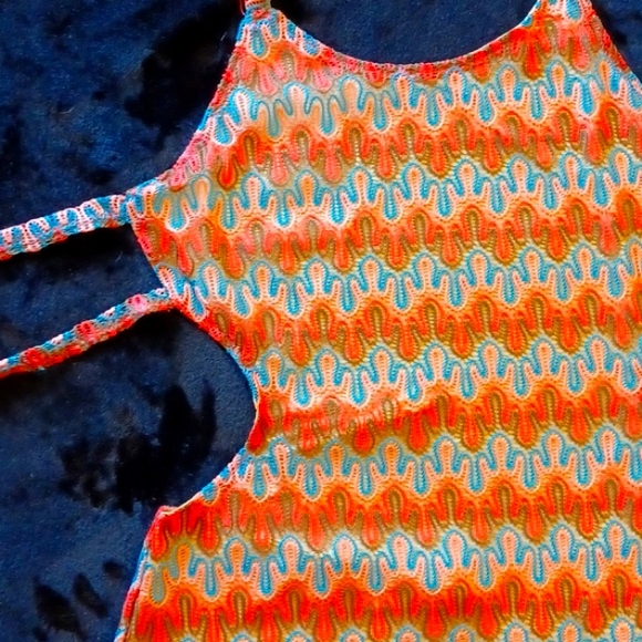 DOLLSKILL POSTER GIRL 1X MAXI HALTER ZIP SIDE LINED MINI SKIRT CROCHET - Picture 8 of 12